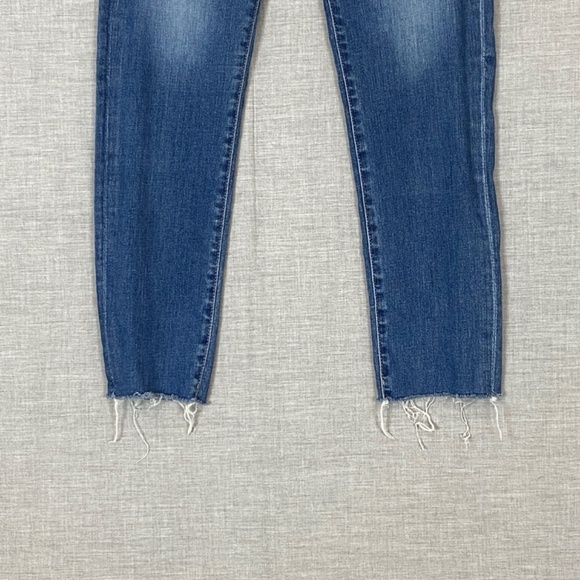 AG Adriano Goldschmeid Prima Crop Cigarette Jeans Womens 26R Raw Hem Medium Wash - Picture 4 of 15